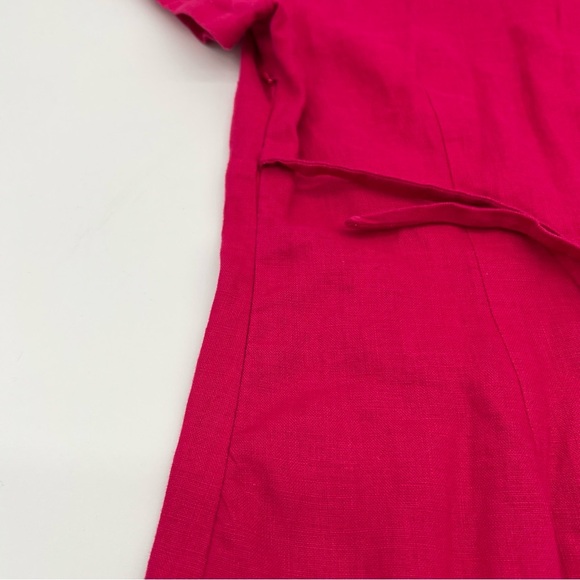 Mercer & Madison 100% Linen Shirt Dress – Hot Pink – Size 12 - Picture 8 of 10
